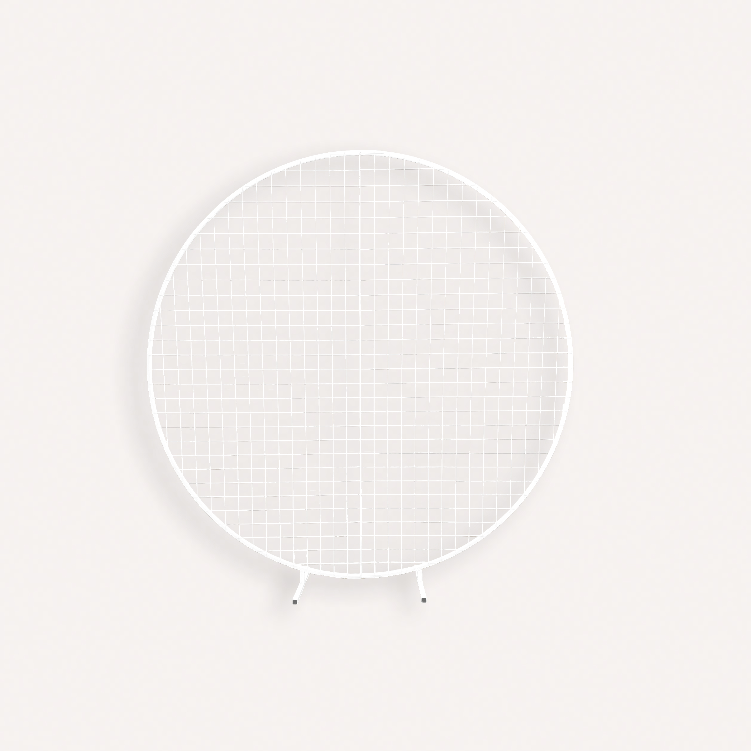 WHITE CIRCLE MESH ARCH