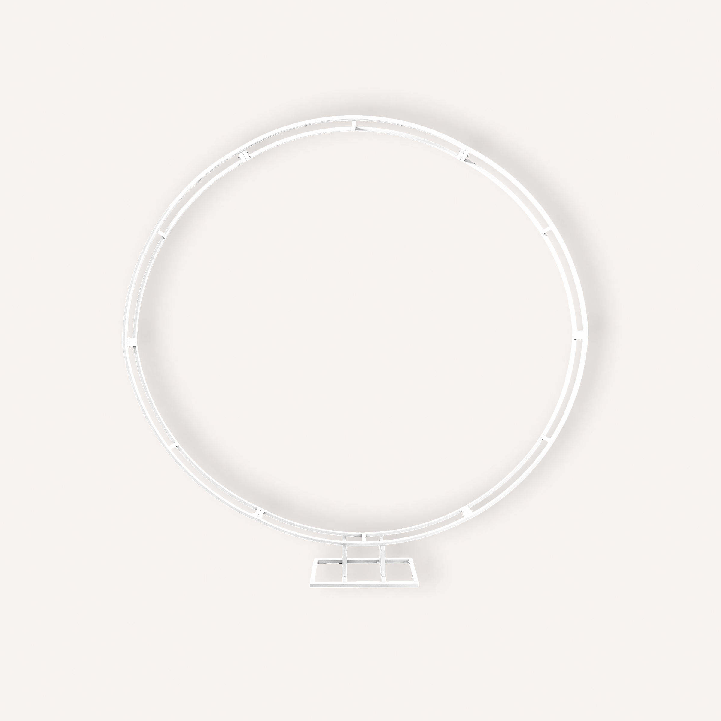 WHITE DOUBLE LAYER CIRCLE HOOP ARCH