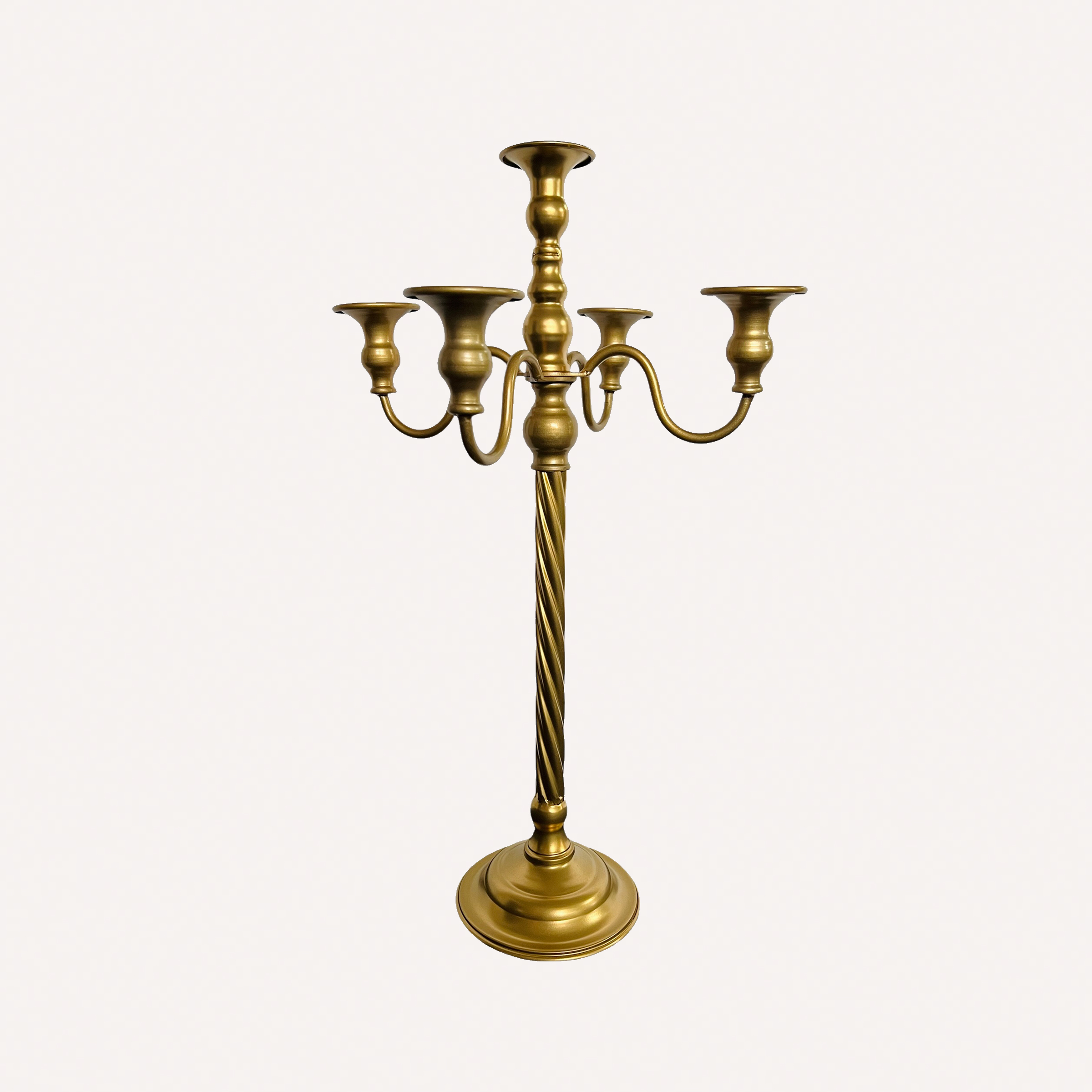 GOLD 5 ARM CANDELABRA