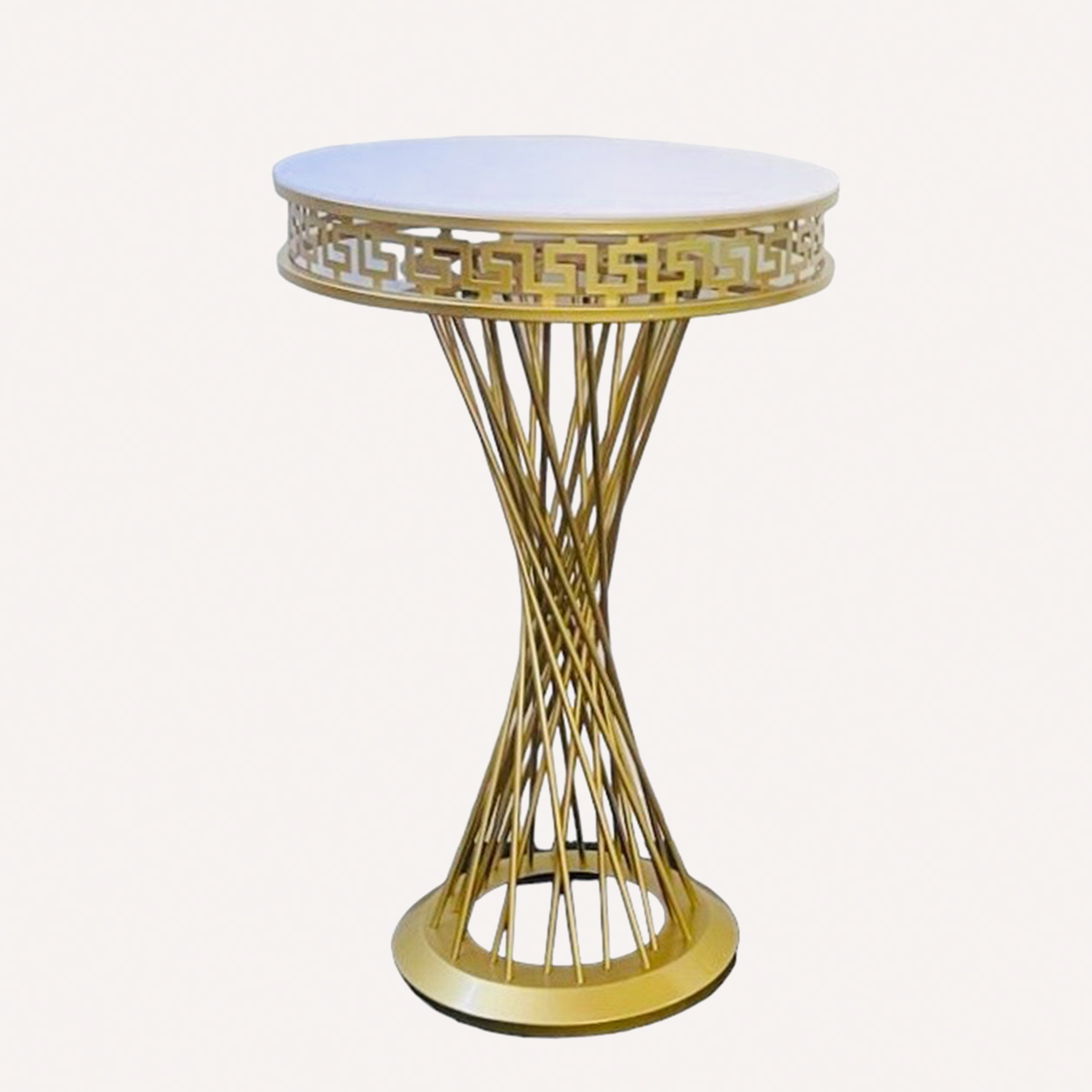 GOLD SPIRAL CAKE TABLE