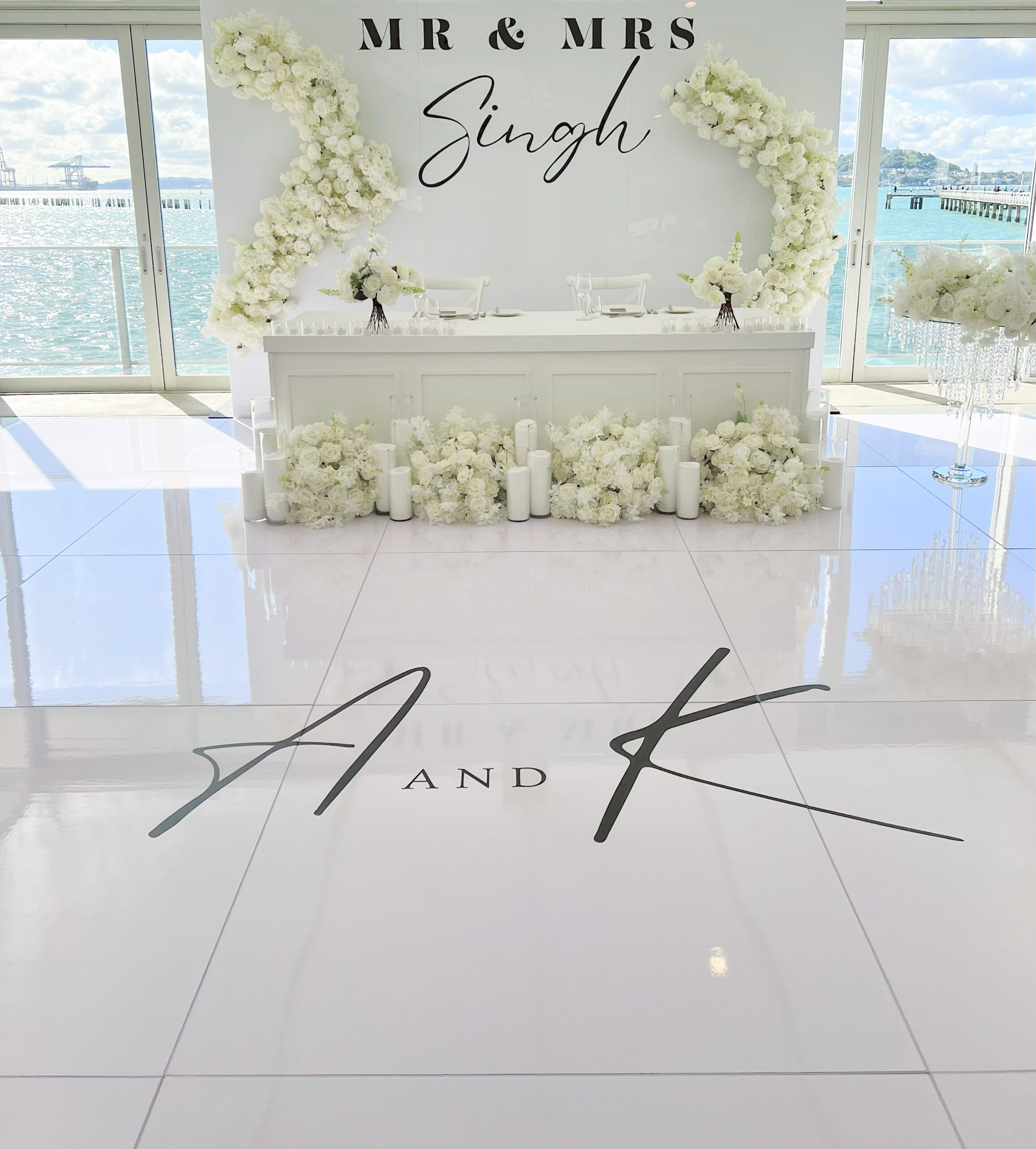 White Gloss Dance Floor Samal The Wedding Designer